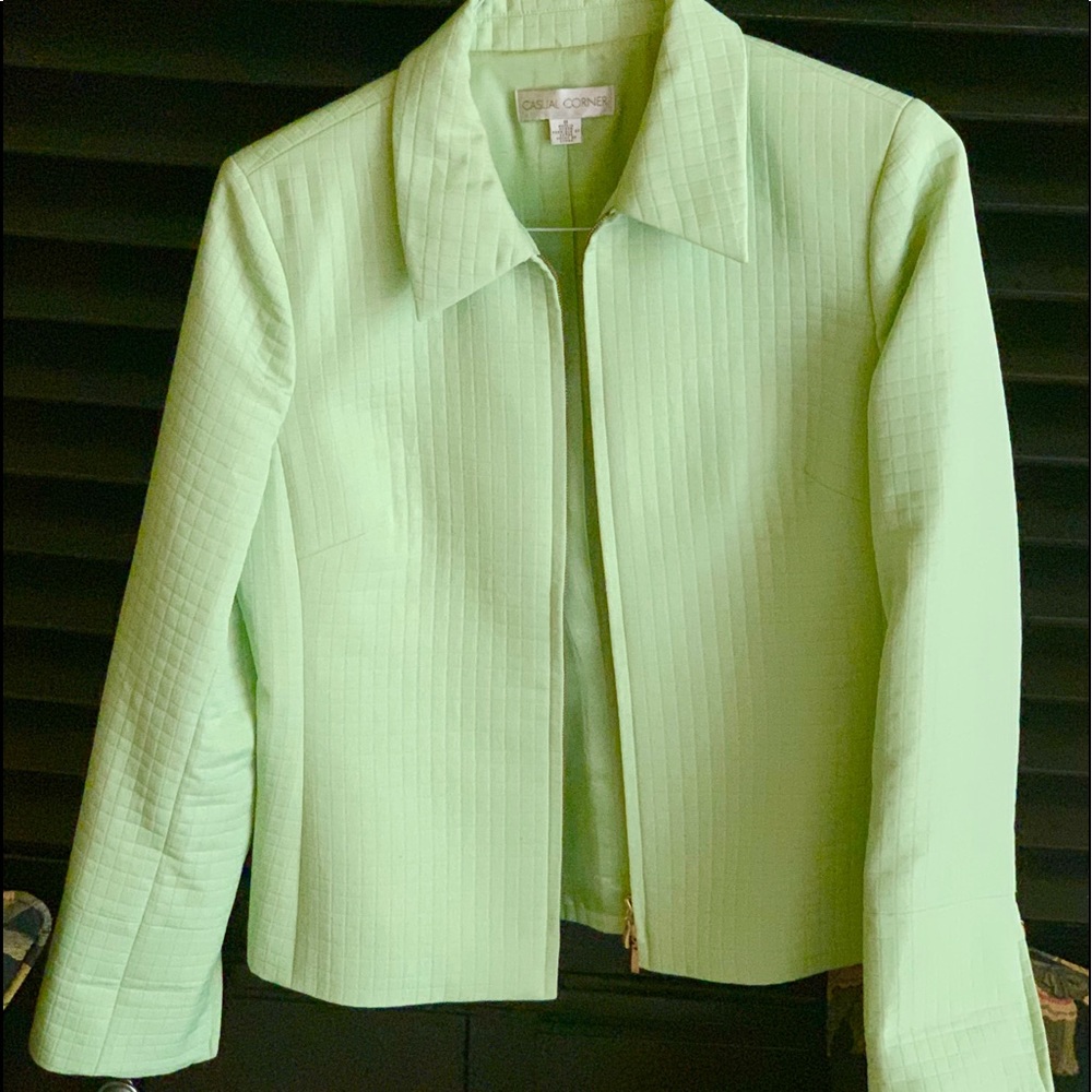 Casual corner zipper blazer